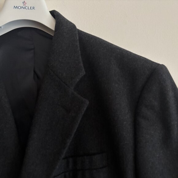 $600 Banana Republic Charcoal Grey Wool Overcoat/ Top Coat - XL - Picture 3 of 10